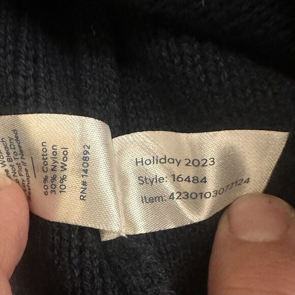 Marine Layer Sweater Mens XL Quarter Zip Pullover Wool Blend Archive Armas Navy - Picture 11 of 11